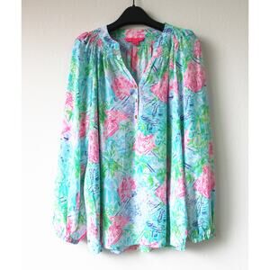 Lilly Pulitzer Elsa Silk Top, Bohemian Queen, Size M, New
